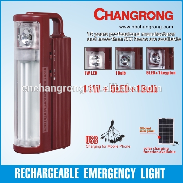 Rechargeable emergency light emergency lantern with 11W tube and search light