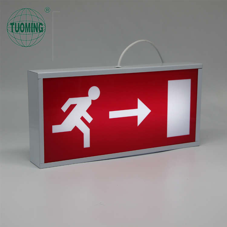 3W iron material Green or Red fire exit safety signs rechargeable LED exit sign