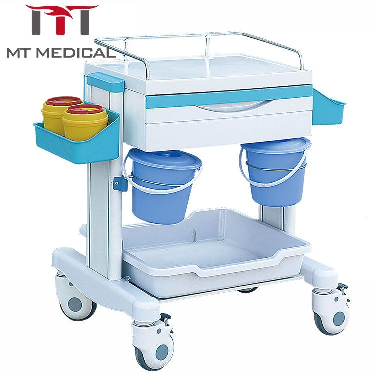 Factory mobile treatment cart with three drawers