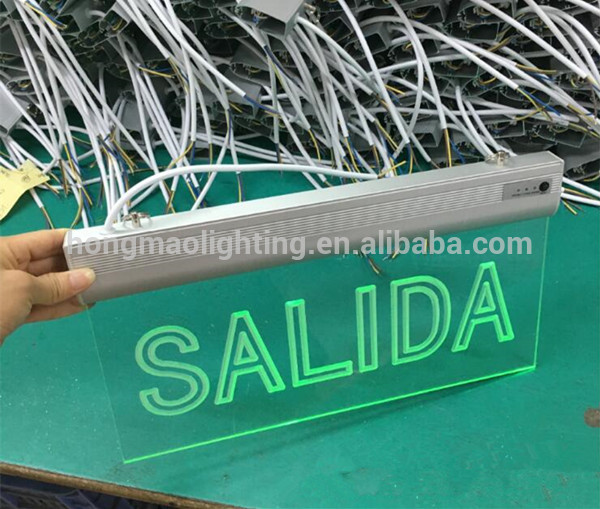 2018 New type emergency spanish hot sale acrylic exit running man sign light