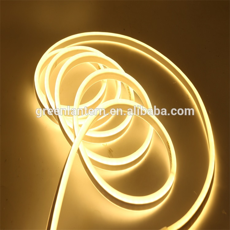 Ultra thin SMD 2835 warm white high brightness IP67 waterproof led neon flex rope light