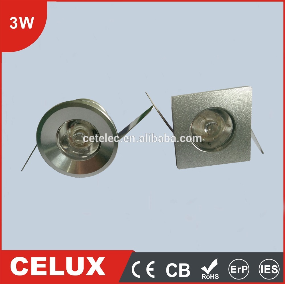 HOT selling CET-Mini-round 3W led ceiling light AC85-265V watt recessed led mini downlight