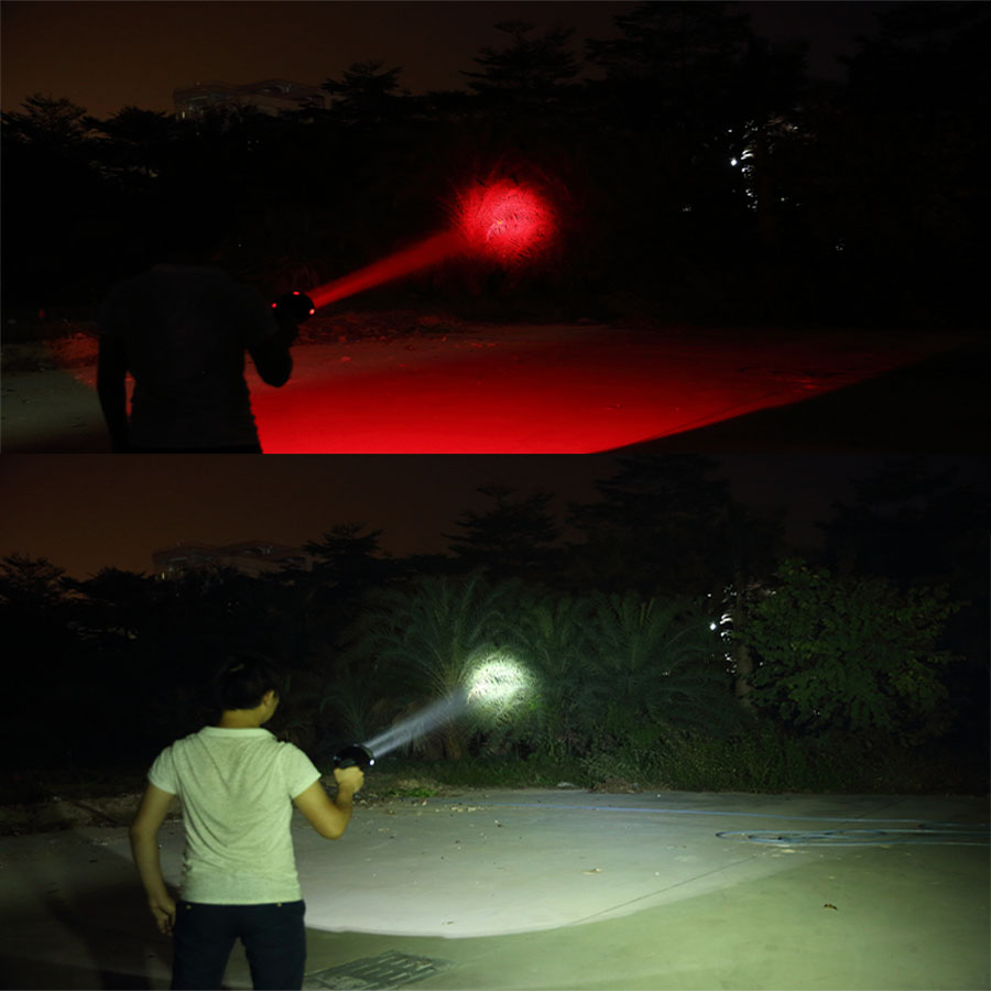 10w led rechargeable hunting equipment, handheld red hunt spotlight
