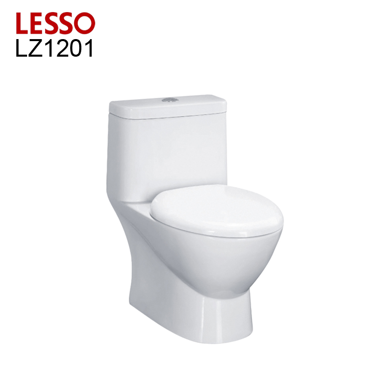 LESSO LZ1201 Ceramic One Piece S-trap Siphonic Water Closet Human Toilet