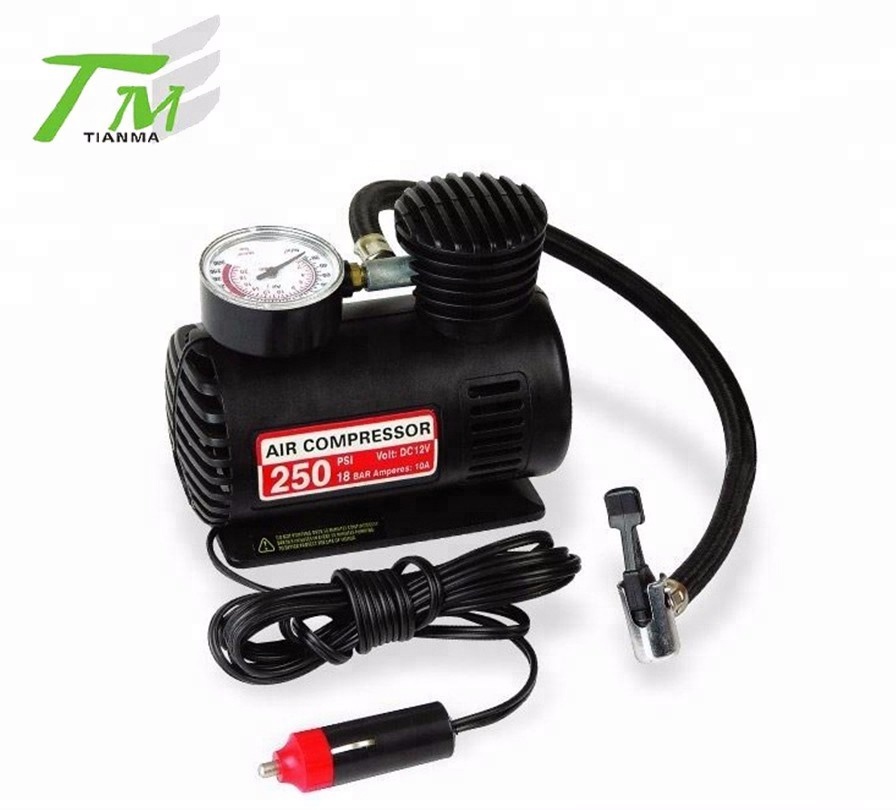 Chinese 250PSI car tyre inflator vehicle tool air pump portable mini 12V car air tire inflator