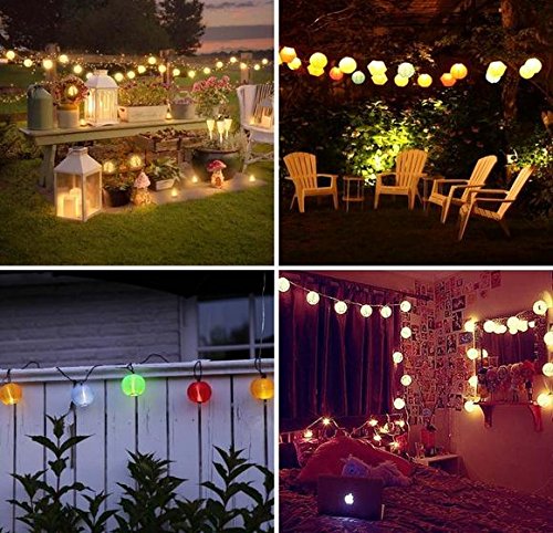 Solar waterproof outdoor decorative stringed lanterns custom led fairy lantern string lights