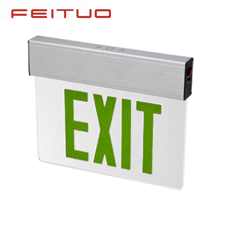 CANADA Listed emergency green running evacuation exit sign