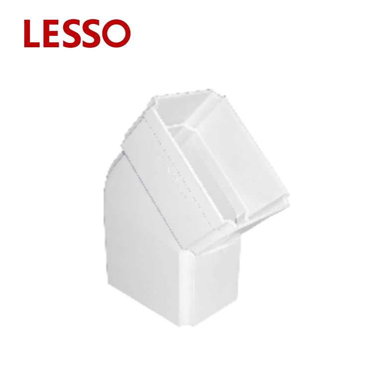 LESSO PVC-U Square Rainwater Fittings Square in-out Connected 45 degree Elbow