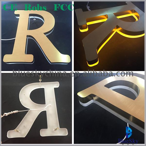 best hot sales outdoor advertising led backlit channel letter for logo name