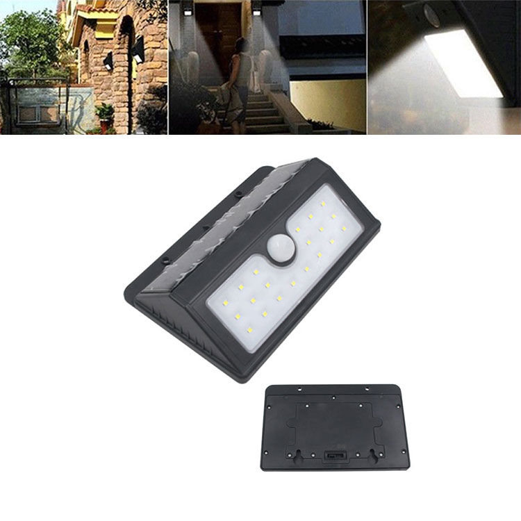 Outdoor Security Light Solar Sensor 20LED Wall Light