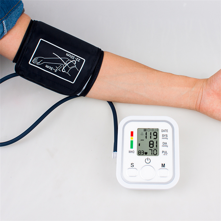 Automatic Measurement Digital Lcd Upper Arm Blood Pressure Monitor Heart Beat Meter Tonometer Machine for Health