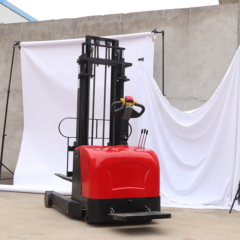 Electric self loading hydraulic pallet stacker