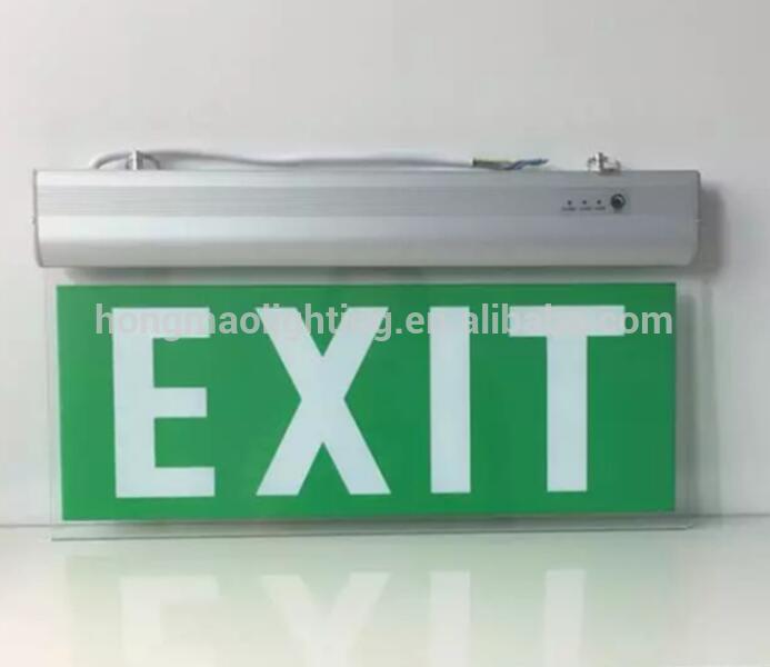 3W LED Rechargeable Emergency LED Exit Sign Light with Acrylic Sign Board