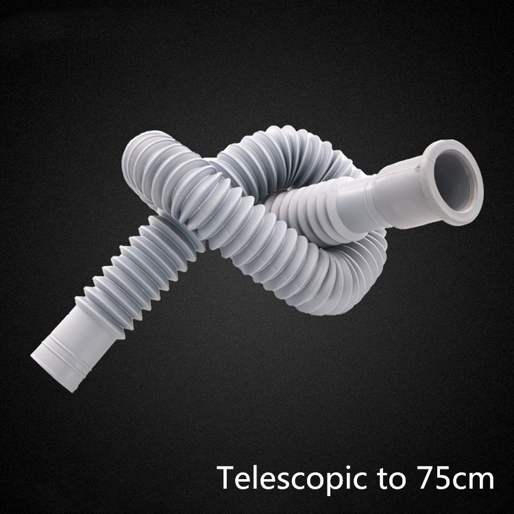 NEW Wash Basin Tube Pipe Sink Universal S-Trap Drain Hose Flexible Extension Adapter