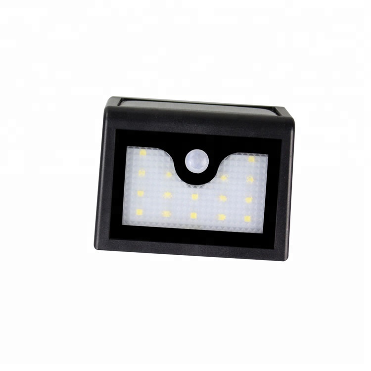 Free sample outdoor 0.6W wireless wall solar light with body sensor