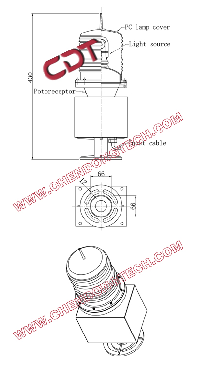 Xenon tube light source white strobe airfield heliport light