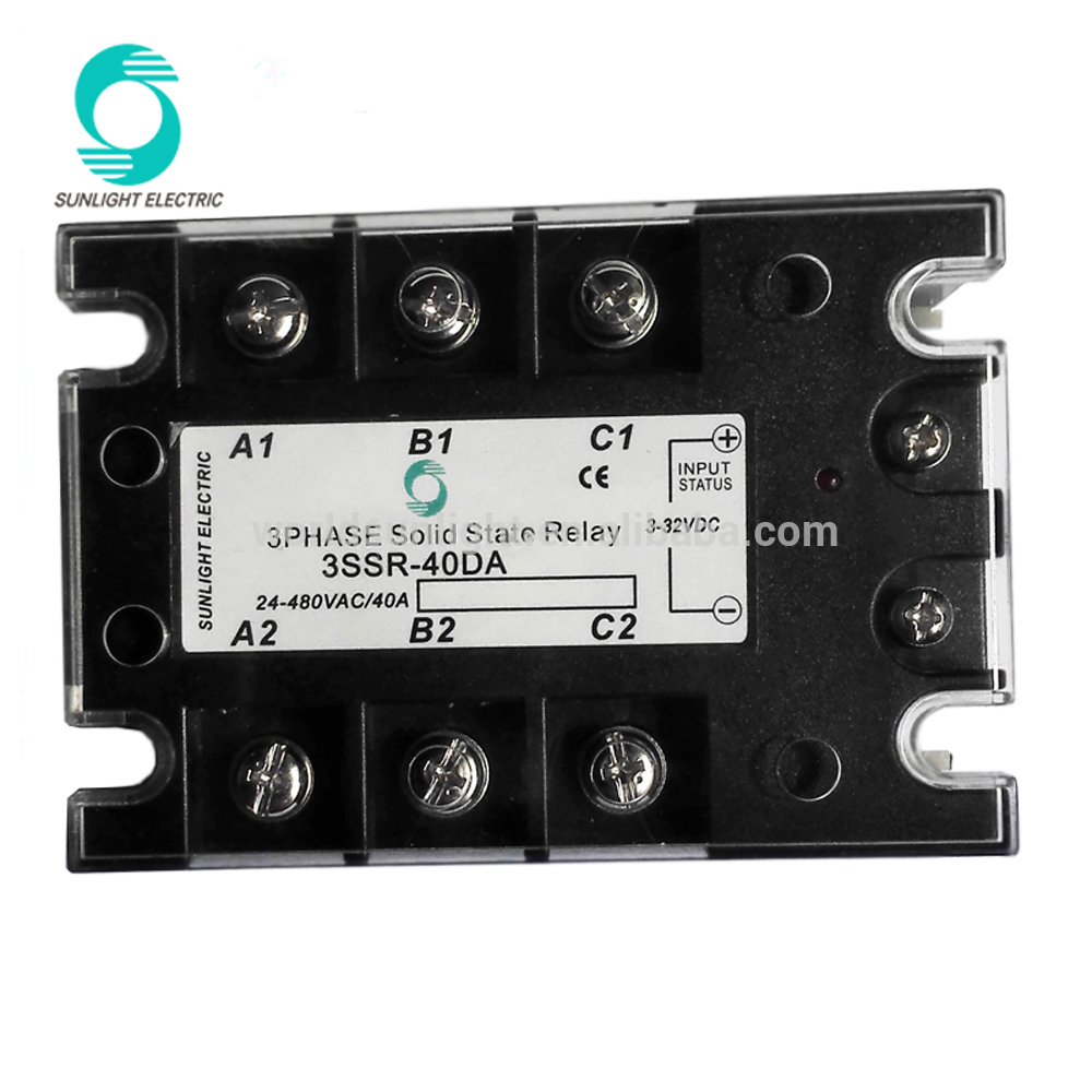 3SSR-DA zero crossing 3-32VDC input 24-480VAC output 10A 16A 25A 40A 60A 80A 100A 120A 150A 3p 3 phase ssr solid state relay