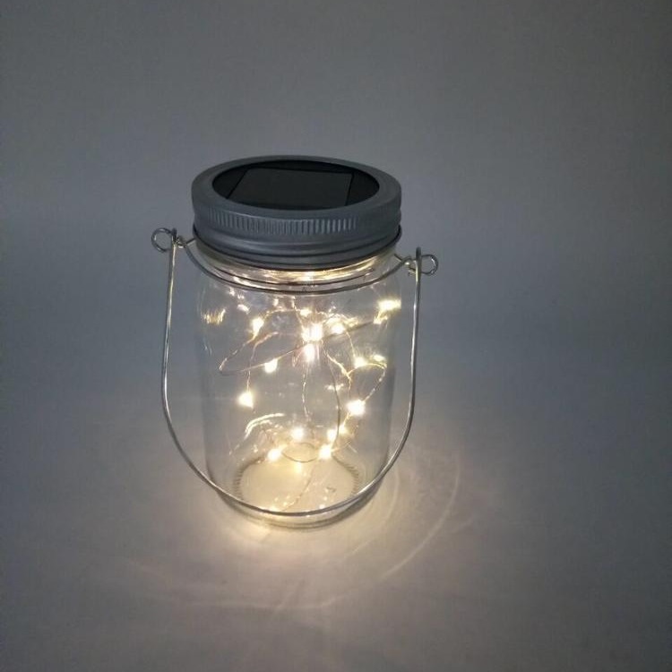 Waterproof Camping Solar Mason Jar Light Lid LED String Fairy Light for Garden