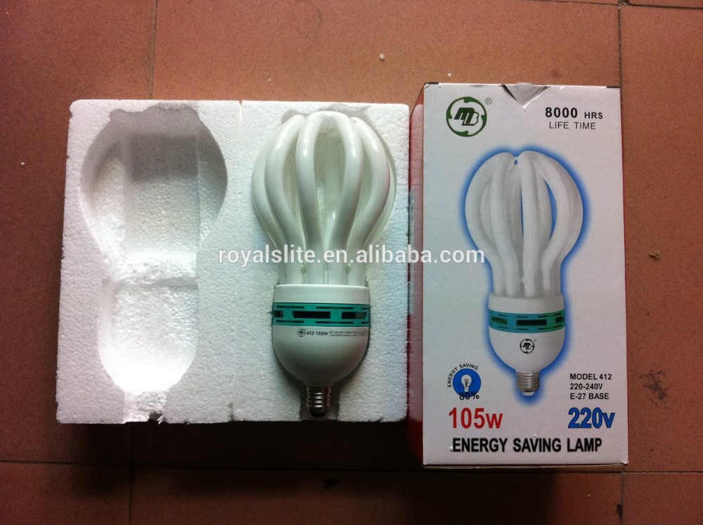 200W CFL Energy Saving Lotus Shape Light Bulb CE