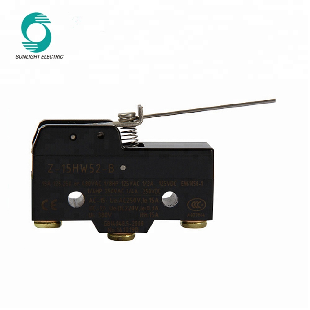 CE approval IP40 IP67 Z-15HW52-B hinge lever type 25t85 15A 250VAC momentary types of waterproof mini micro switch