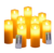Flameless Candles Battery Operated Candles 4 5 6 7 8 9 Set of 9 Ivory Real Wax Pillar LED Candles with 10-key Remote