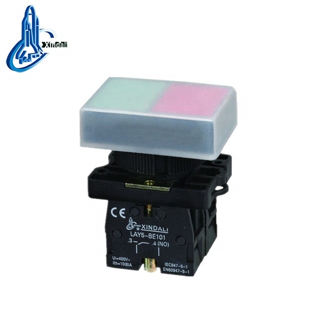 LAY5-EL9325 double push light switch spring return/stay put water proof cover switch ip65