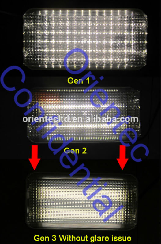 8Watt 80 LED ip65 emergency rectangular bulkhead light