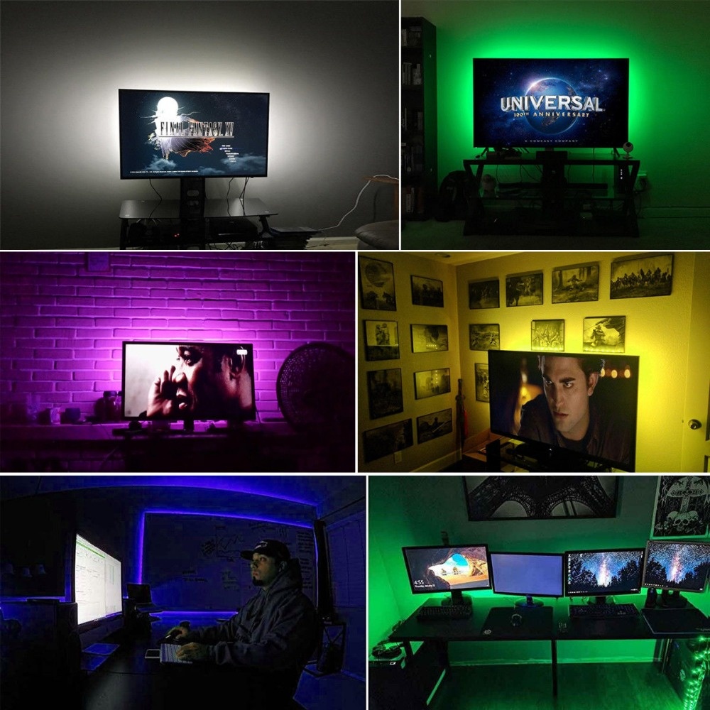 2M Length LED USB TV Backlight DC5V LED Strip 5050 RGB Flexible Light For TV led Background Lighting