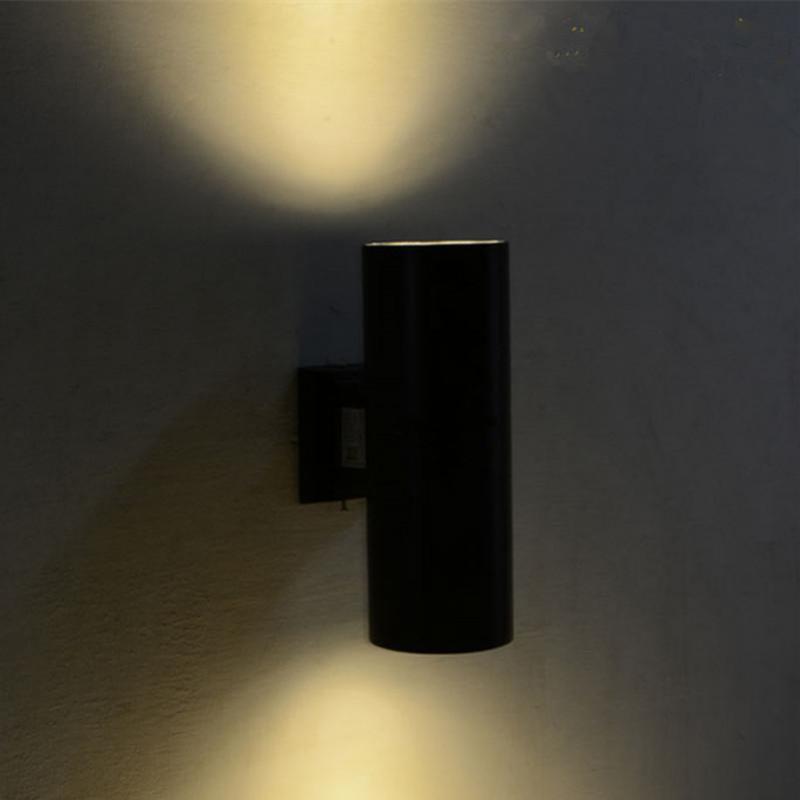 Modern decor Up Down Dual-Head Cylinder 6W 10W 12w COB LED Wall Light Outdoor Waterproof IP65 Wall Lamp AC 85-265V