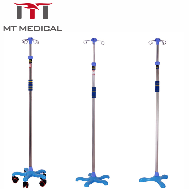 I.V stand infusion serum Holder on Casters with adjustable Height