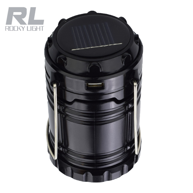 Solar camping lantern Outdoor   Rechargeable USB foldable lantern flashlight emergency lantern lamp