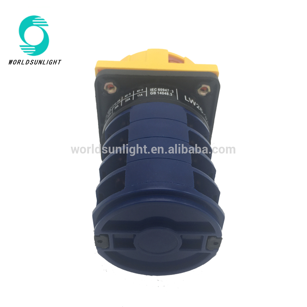 IP65 LW26GS-32 32A 4poles On/Off 0-1 2 position pad-lock red yellow Safety Rotary Cam Switch