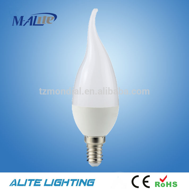 7W 520lm Tailed E27 E14 C37 LED Candle Light Led Bulb lamp