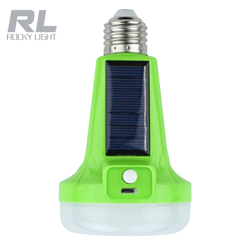 USB charging emergency bulb rechargeable flashlight E27 with switch button