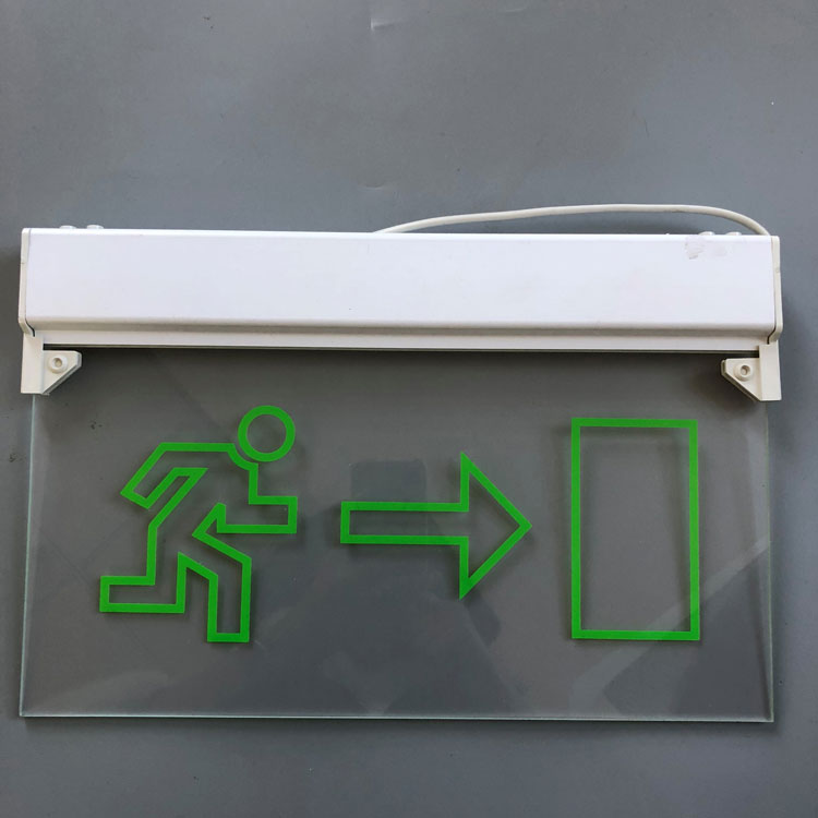 South American market acrylic single or double face green equipped battery fire lamp emergency exit light led exit sign