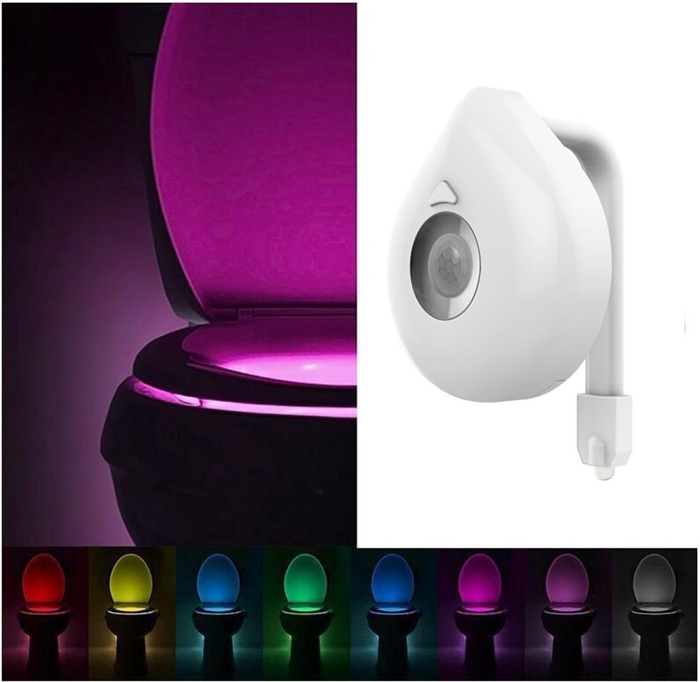 New Model 8-Color Motion Sensor LED Toilet Bowl Night Light