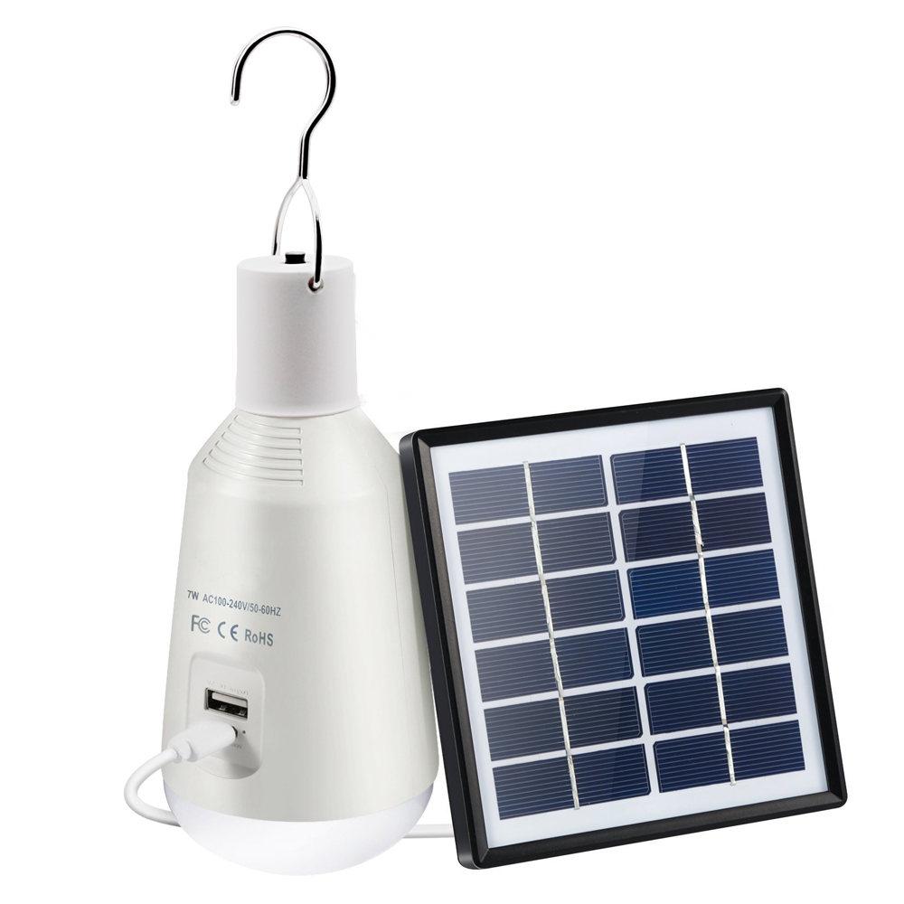 New hot selling 7W rechargeable battery operated led light with solar panel