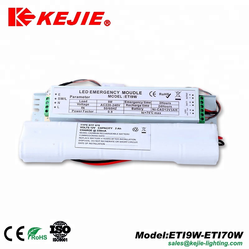 KT9W/18W/24W/36W/40W LED light with build in driver emergency module