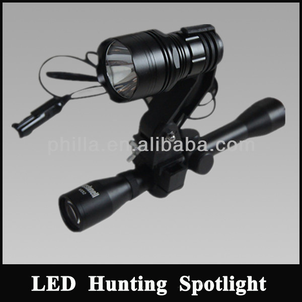 Hunting shotgun accessories for Rifle Pistol 10w LED Portable search light snap-on system Scope mount searchlight