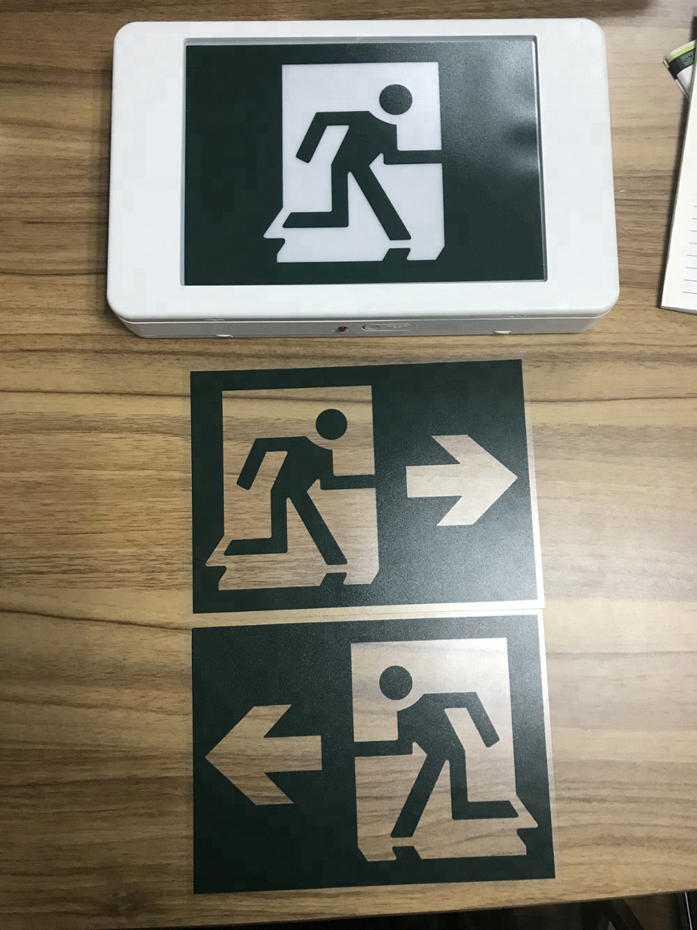 Canada market fire exit sign light emergency running man exit sign