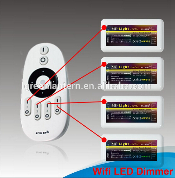 4 zone rf wireless remote touch panel control mi light cw/ww 2.4G mi-light controller dimmer