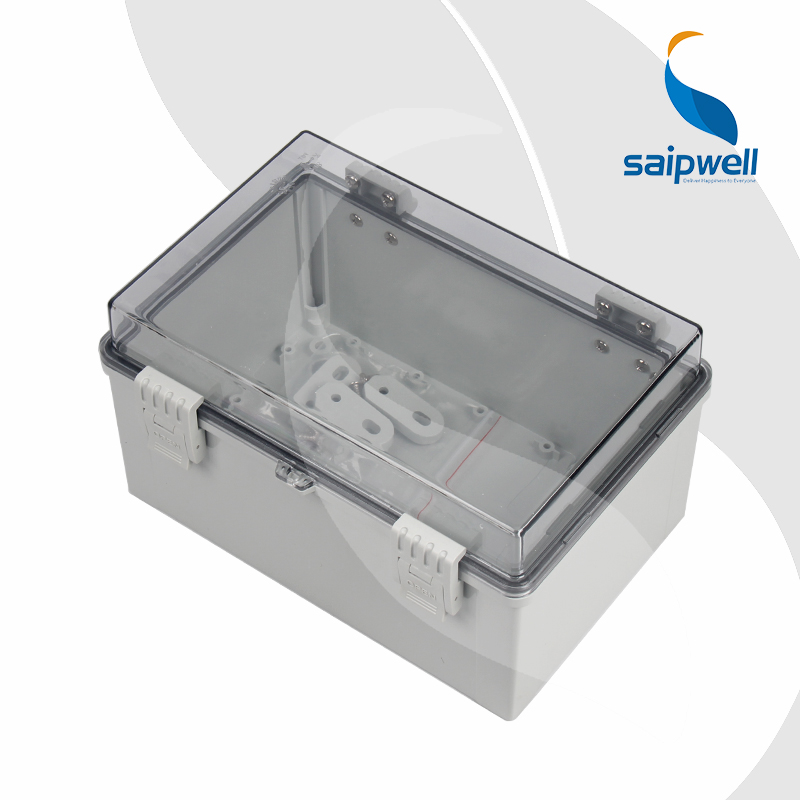 SAIPWELL Y IP66 SP-PCT-302017 300*200*170 ABS Transparent Cover With Metal Clasp Outdoor Use PCB Plastic Enclosures