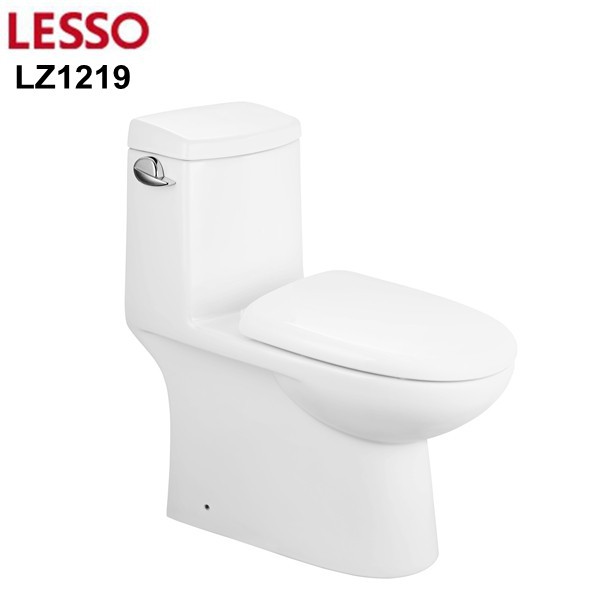 LZ1219 LESSO dual flush big trap way ceramic one piece flush toilet