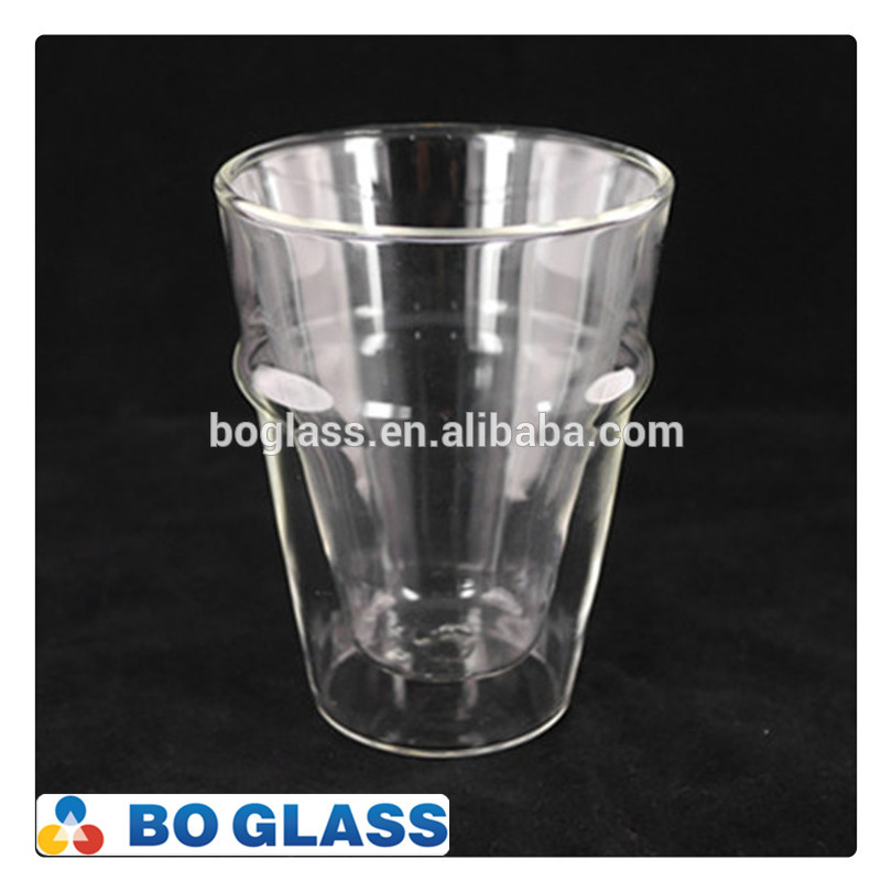 Double wall glass coffee cup in high quality