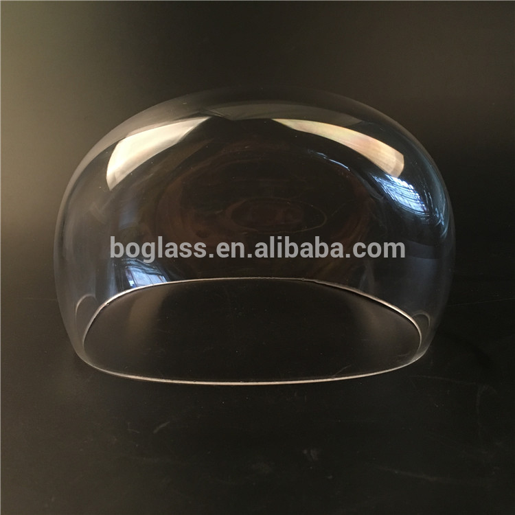 Decorative wholesale glass domes with base as flower glass cloches dome cover