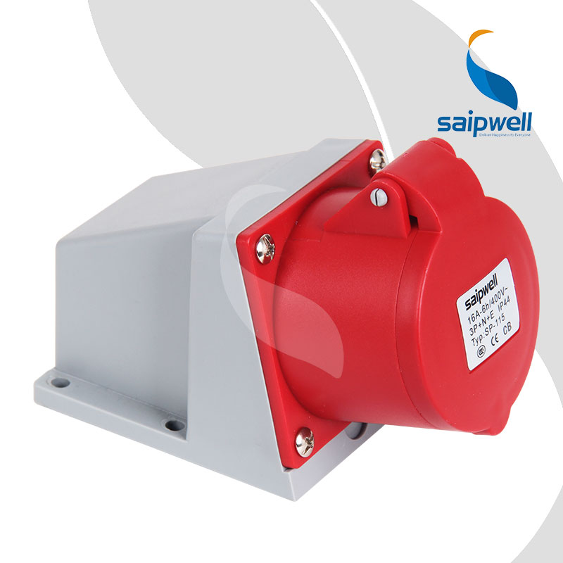 SAIPWELL/SAIP 5P 16A IP44 Economical Surface Mounted Industrial Socket