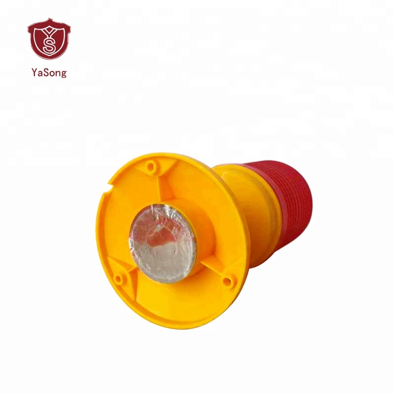 Solar Powered LED Strobe Beacon Warning Light for Construction Cranes