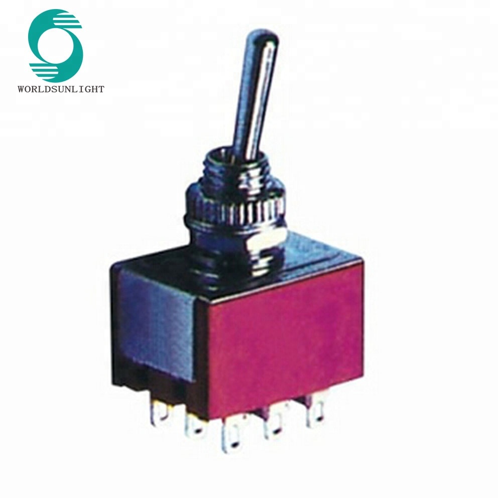 MTS-302/MTS-303 ON-ON or ON-OFF-ON 3PDT 9P toggle switch