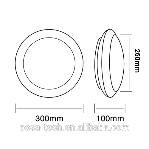 15W IP66 IK10 outdoor motion sensor light (PS-ML16L-D)