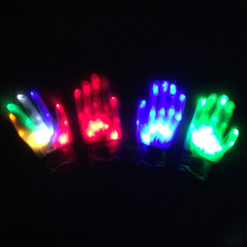 Party Supply DJ Led Flashing Finger Light Gloves For Performance